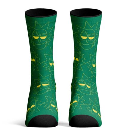 Calcetines de Rick Faces Green Patt